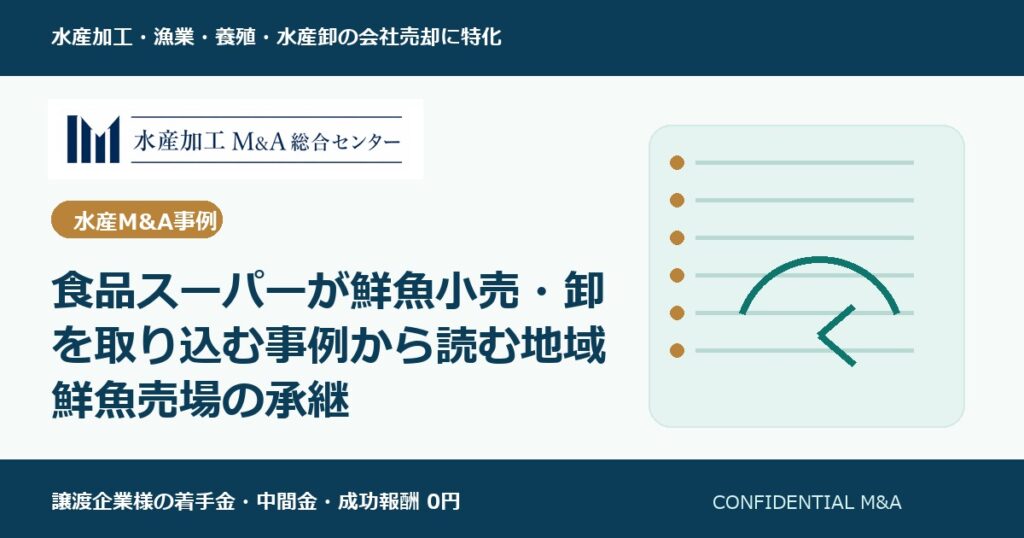 食品スーパーが鮮魚小売・卸を取り込む事例から読む地域鮮魚売場の承継 のアイキャッチ画像