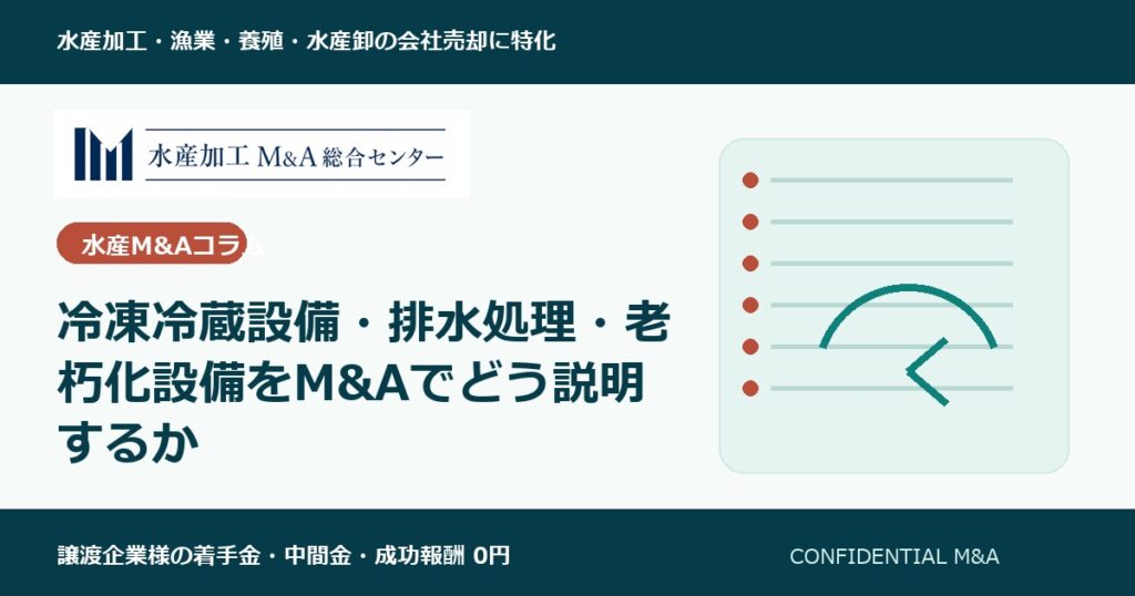 冷凍冷蔵設備・排水処理・老朽化設備をM&Aでどう説明するか のアイキャッチ画像