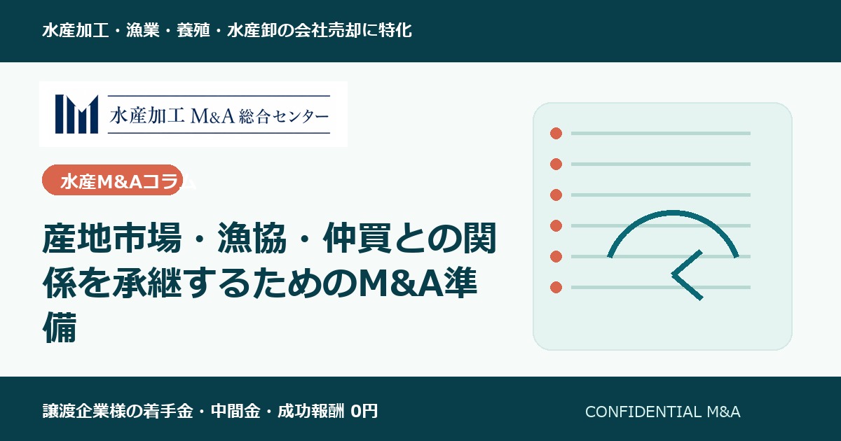 産地市場・漁協・仲買との関係を承継するためのM&A準備 のアイキャッチ画像