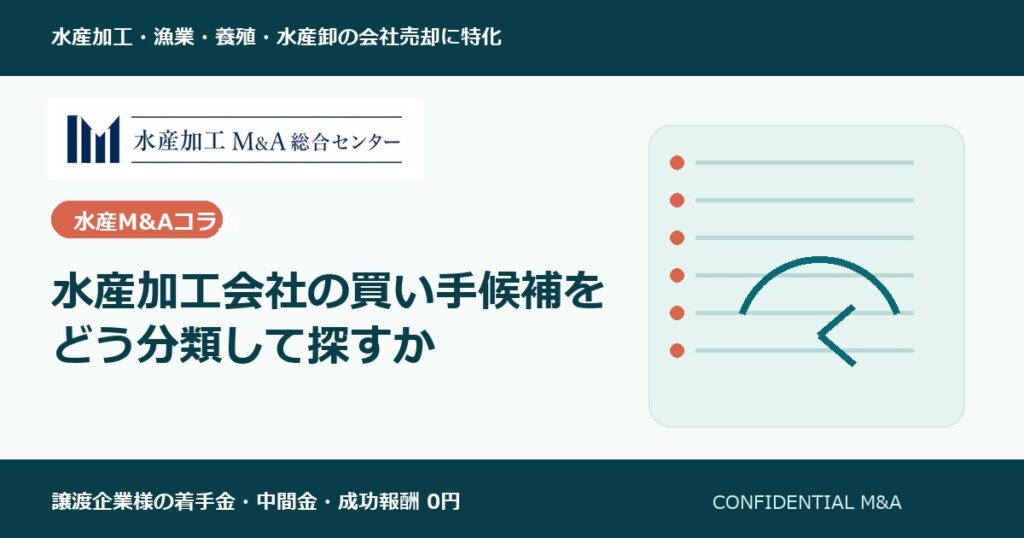 水産加工会社の買い手候補をどう分類して探すか のアイキャッチ画像